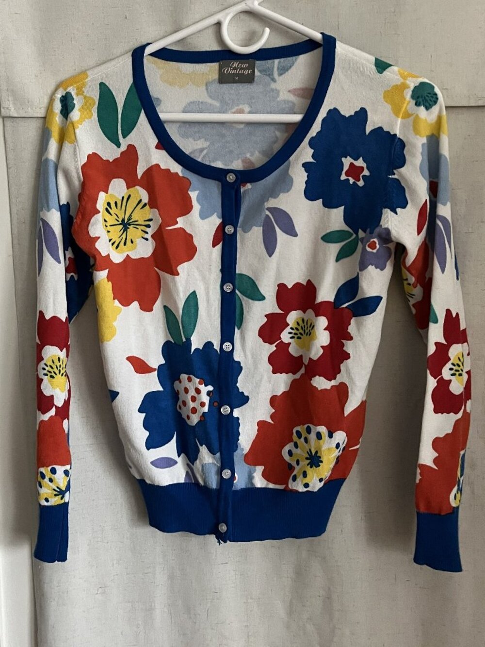 Vintage Floral Knit Cardigan